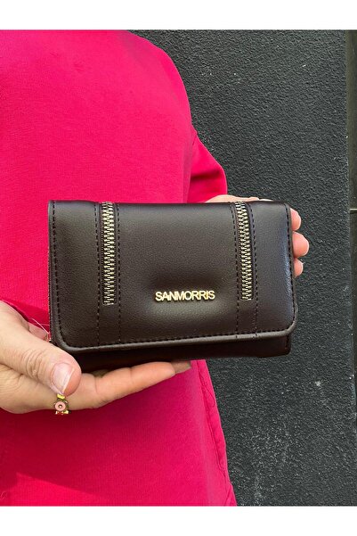 H&D COLLECTİON Women's Wallet Brown Wallet Accessory En16 Length 10 cm