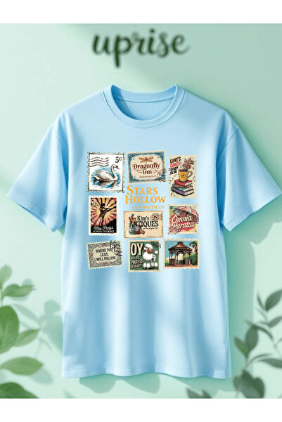 Vordevia Stars Hollow Gilmore Girls Printed Cotton Oversize T-Shirt