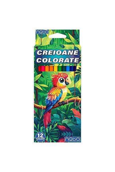 PlayFun Creioane Color Hexagonale Jumbo 12 Culori