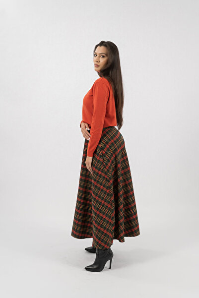 Gorgeaux Betty Red Plaid Skirt - 4XL