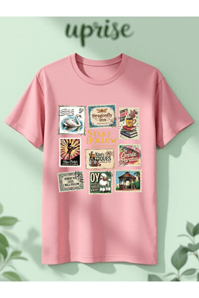 Vordevia Stars Hollow Gilmore Girls Printed Cotton Oversize T-Shirt