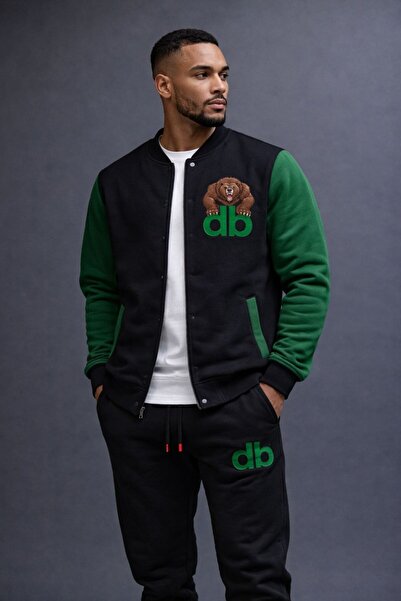 HerTarzınTrendi New Season Premium'Db' Printed Zippered College Jacket - 3 Th...