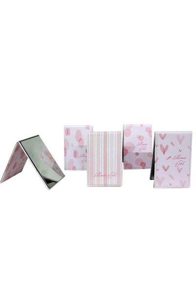 Epilons Pocket Mirror Pink with Stand
