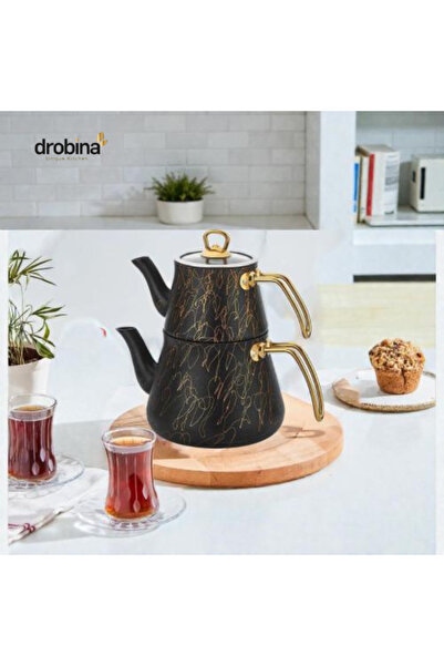 drobina Two-tier granite tea set, Turkish made by Droubina, sizes 1.25 - 2.75...
