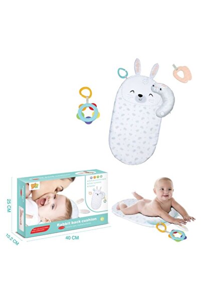 PlayFun Saltea de joaca si Perna pentru bebelusi, Iepurasul alb