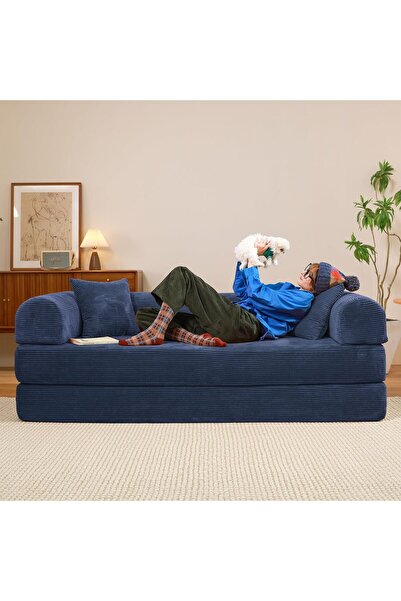 puffiber Dönüştürülebilir Yataklı Çekyat,Katlanabilir Yataklı Kanepe,Oturma O...