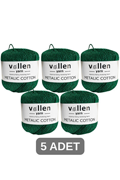 vollen yarn Premium metalik pamuk Sa šljokicama pređa za ručno pletenje 5-pak...