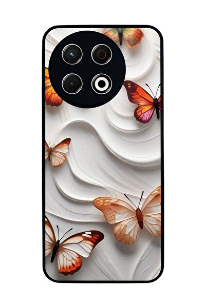 TECNO غطاء حماية متوافق مع سبارك 30 برو، مطبوع، أسود غير لامع، سيليكون ناعم، ...