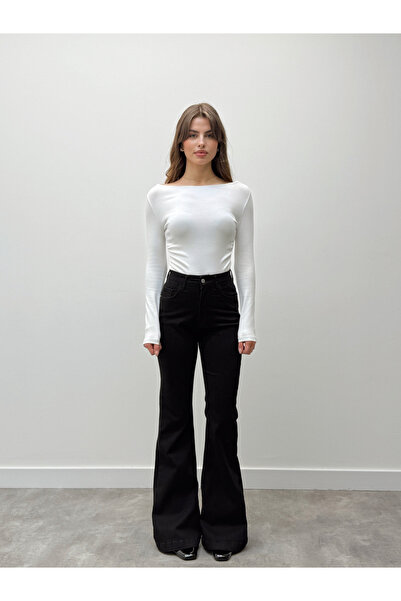 Maldia Shop Spanish Leg High Waist Black Pants