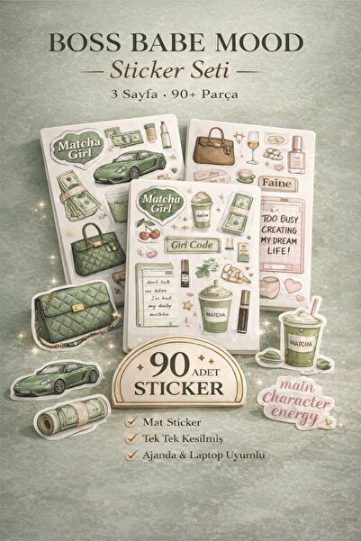 LABELOVE Boss Babe 90+ Parça Sticker Set – Vision Board & Ajanda Uyumlu