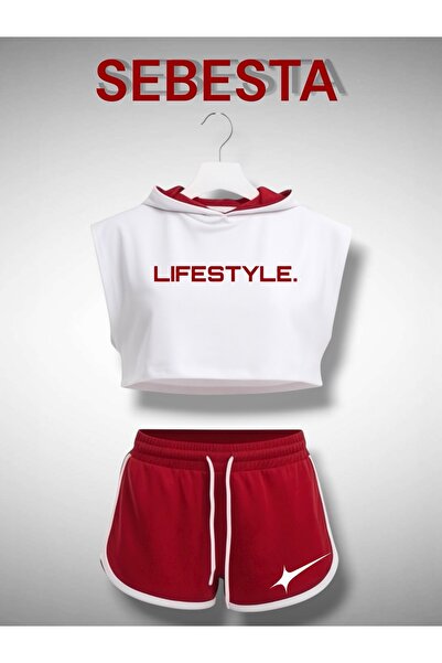 Sebesta Fashion Activee Printed Premium Oversize Sports Women's Top and Botto...