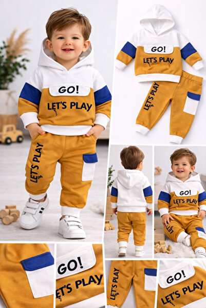 Lino Baby Kapüşonlu Mevsimlik Tam Kalıp Erkek Bebek Çocuk Takım