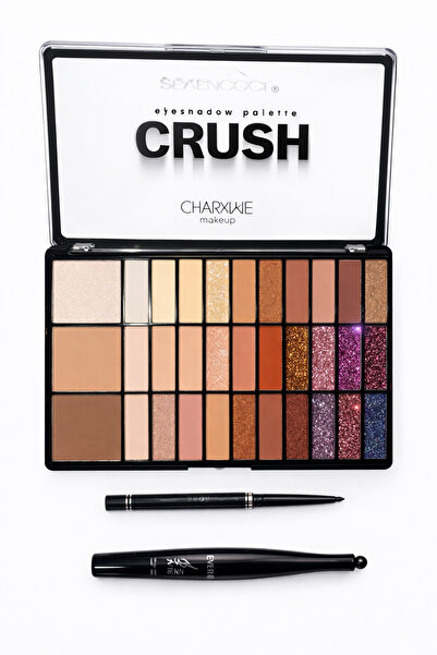 Crush Professional Makeup Set – Eyeshadow Palette (Matte & Glitter) + Eyeline...