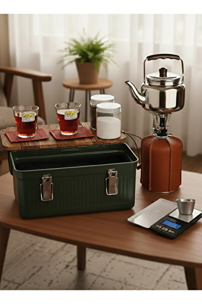 Cady One complete travel tea set includes a metal box with multiple pieces fo...