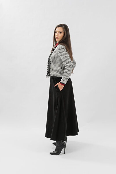 Gorgeaux Betty Black Skirt with Pockets - 4XL
