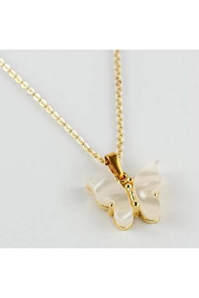 ZERO LAND Storozal Polyester Necklace with Butterfly Figure (02140) - White