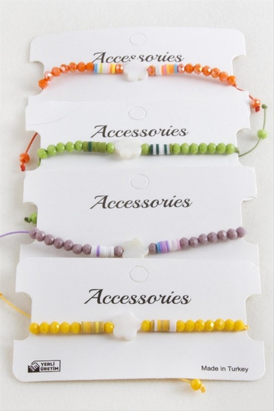 ZERO LAND سوار من خيوط المكراميه الكريستالية على شكل زهرة من STOROZAL (01541)...