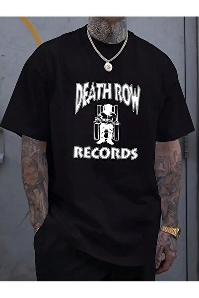 Vordevia Μπλουζάκι Death Row με στάμπα, μαύρο, υπερμεγέθη, unisex, βασικό, άν...