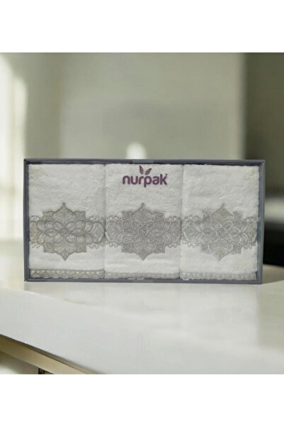 Nurpak Ottoman Bamboo Embroidered 70% Bamboo 30% Cotton Boxed 6 Pieces 50X90 ...