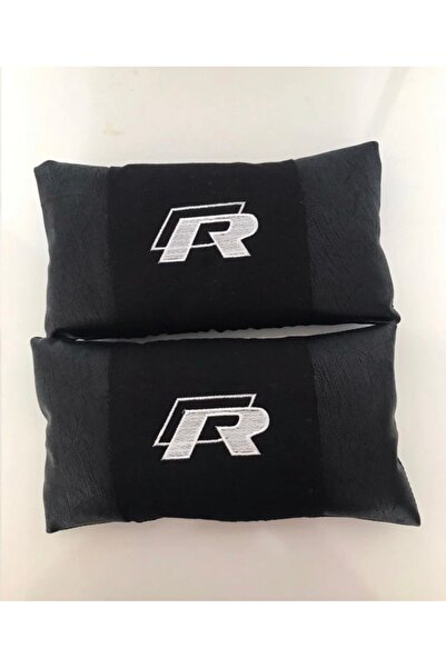 CİHAN GROUP Golf Polo Passat Uyumlu R Nakışlı Deri 1 Çift Boyun Yastık Ve 1 Ç...