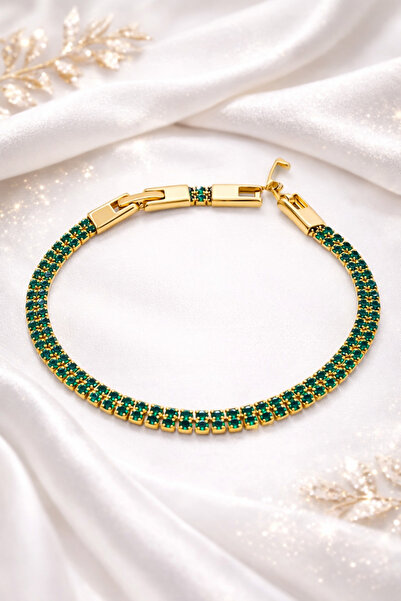 charmstore Green double tennis bracelet