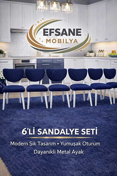 Efsane i.E.G ELMA SANDALYE 6 ADET MUTFAK YEMEK ODASI SALON BALKON BAHÇE OTEL ...