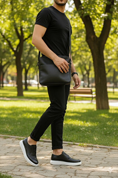 GÜR MODA AYAKKABI HAFİF ORTOPEDİK DİKİŞLİ BAĞCIKLI KAYMAZ TABAN VEGAN DERİ GÜNLÜK CASUAL