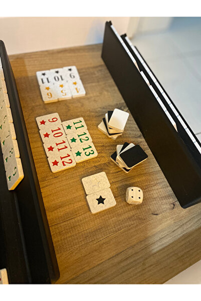 ASRIN Ev Teknolojileri White-Black Double Color Okey Set