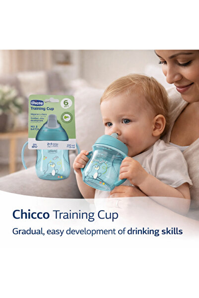 Chicco ANTI-LEAK CUP WITH HARD STUFF 200ML 6+ BLUE