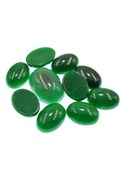 Generic Natural Green Onyx Oval Gemstone 13.3mm x 6.4mm