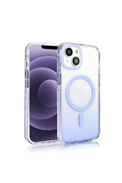 Paladyum Case Transparent Color Gradient Lilac Taurus Cover Compatible with i...