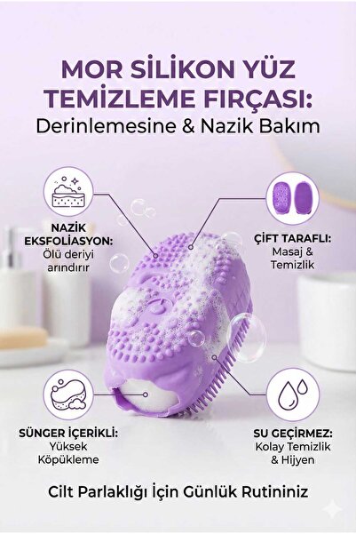 LOVYCO Silicone Bath Loofah and Body Brush - Double-Sided Scrubber with Foam-...