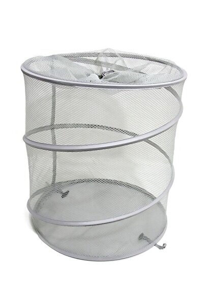 AGD Large Open Mesh Laundry Basket - Gray