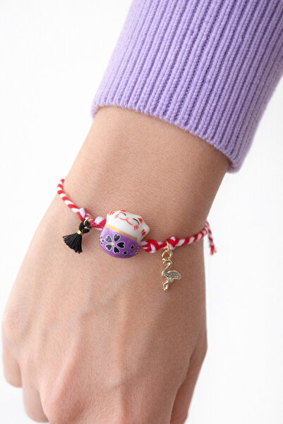 EL YAPIMI Marteniçka Şans Kedisi Bileklik