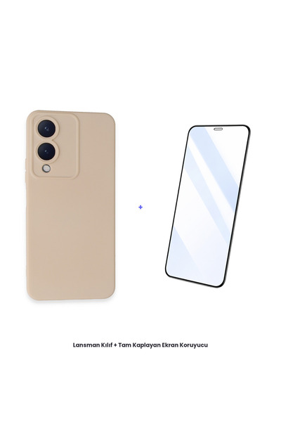 cepmoda حافظة إطلاق Vivo Y17S + مجموعة واقيات شاشة مضادة للكهرباء الساكنة تغط...