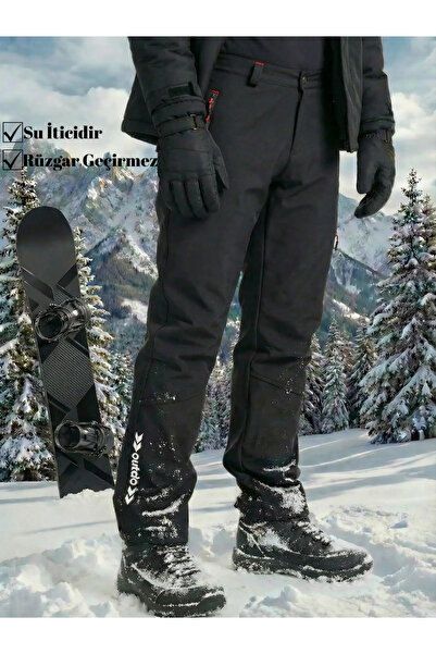 OUTDO Kışlık İçi Polarlı İthal Softshell Rüzgar Geçirmez Su İticidir Reflektö...