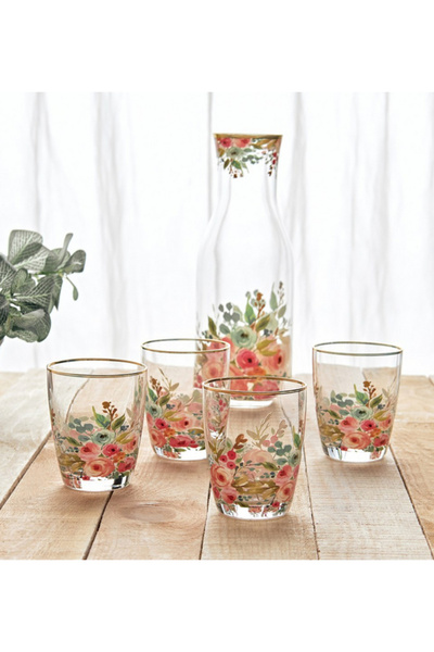 Home Centre طقم قوارير آرتفول بلوم، 5 قطع، سعة 1.4 لتر