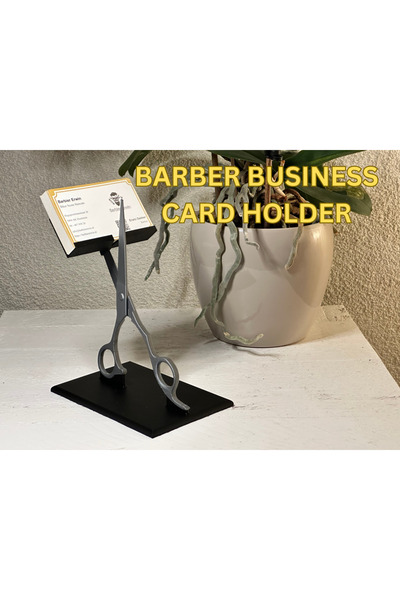 Della Berber ve kuafor Makas Tasarımlı Kartvizit Standı | Dekoratif Masa Üstü...