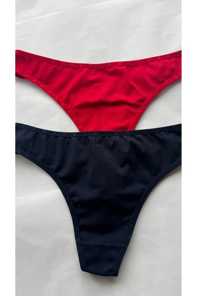 YOYYO Women's Heart Detailed Cotton Polyamide Blend Thong - Special Net Texture