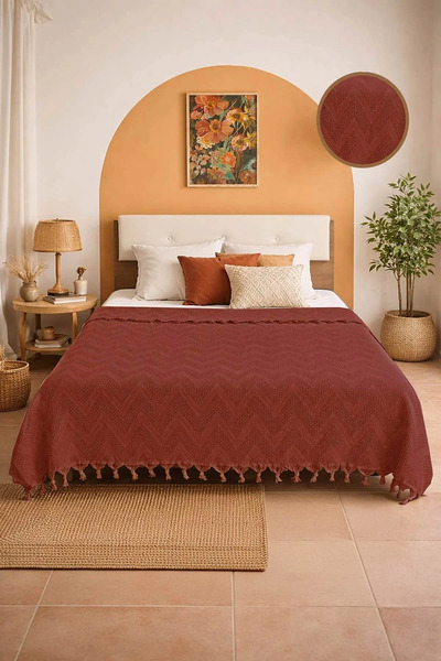 Bikaya Home Bohemian Elite Jacquard Double Cotton Pique |   200X230 cm |   Fr...