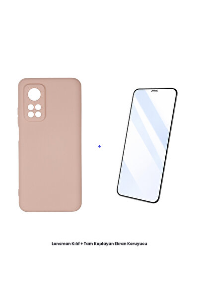 cepmoda حافظة Mi 10T + مجموعة واقي شاشة مضاد للكهرباء الساكنة - بودرة