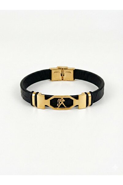 Handmade Zodiac Leather bracelet - Aquarius