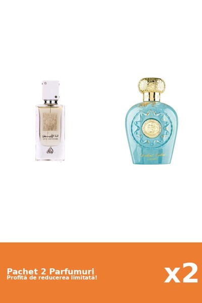 lattafa Set 2 Parfumuri Lattafa: Apa de Parfum Ana Abiyedh White, Lattafa, Fe...