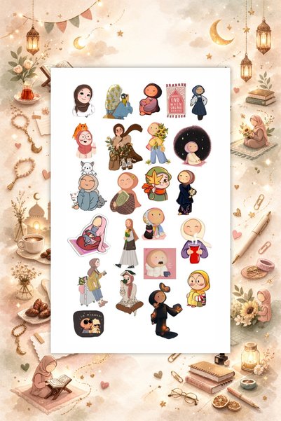 LABELOVE Ramazan Konseptli 90+ Parça Sticker Set – Ajanda, Planner, Laptop Uyumlu