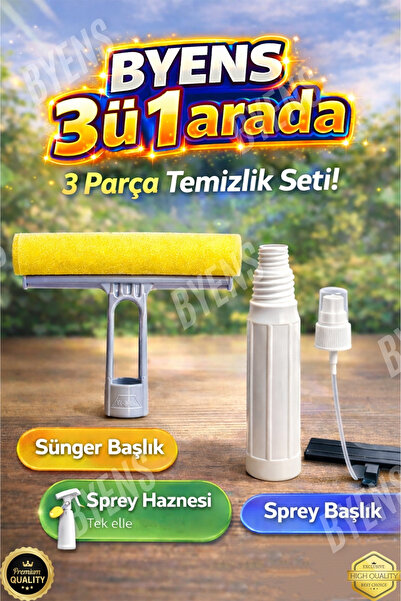 BYENS Oto Yıkama Kurulama Fırçası Araba Süngeri Çekçek Araç Cam Ve Kaporta Su Temizlik Sileceği Çekme