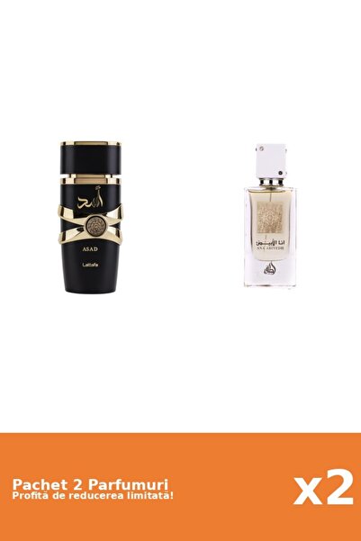 lattafa Set 2 Parfumuri Lattafa: Apa de Parfum Asad, Lattafa, Barbati - 100ml...