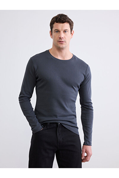 LC Waikiki Özmarka New Season Crew Neck Long Sleeve Men's T-Shirt