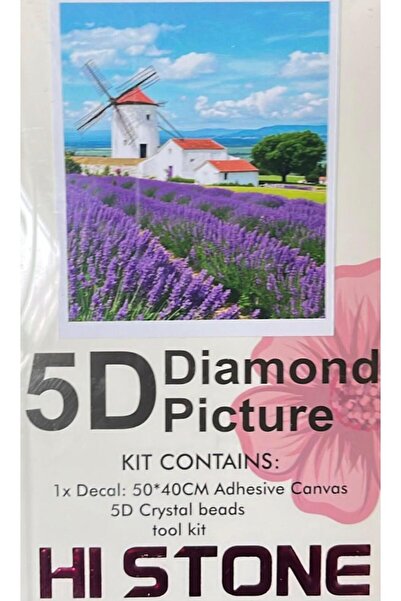 seymatabur 5D'li Elmas Boncuk Yapıştırma Taş İşleme Mozaik Goblen "LAVANTA " ...