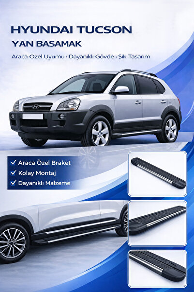 ACK Dizayn HYUNDAİ TUCSON 2004-2009 ARACA ÖZEL ÜRETİM YAN BASAMAK ALÜMİNYUM A+