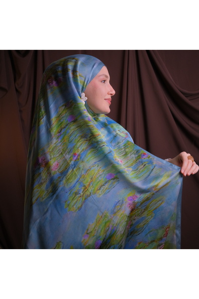 Mehru Scarfs Van Gogh - Starry Night %100 İpek Şal 65*185cm 'art On Silk'